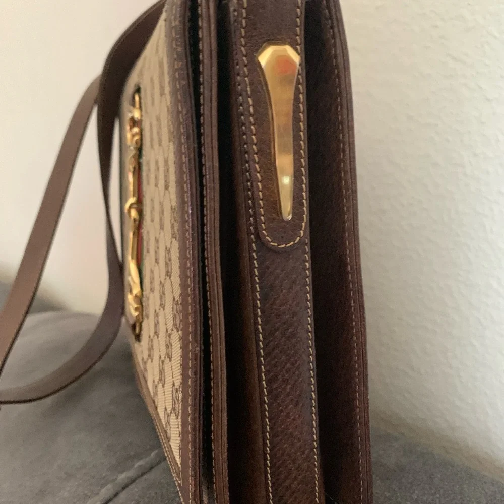 Rare !!! 🔥🔥 Gucci Horsebit Monogram GG shoulder bag - Picture 3 of 15